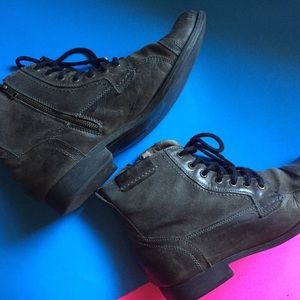 Steve Madden charcoal leather